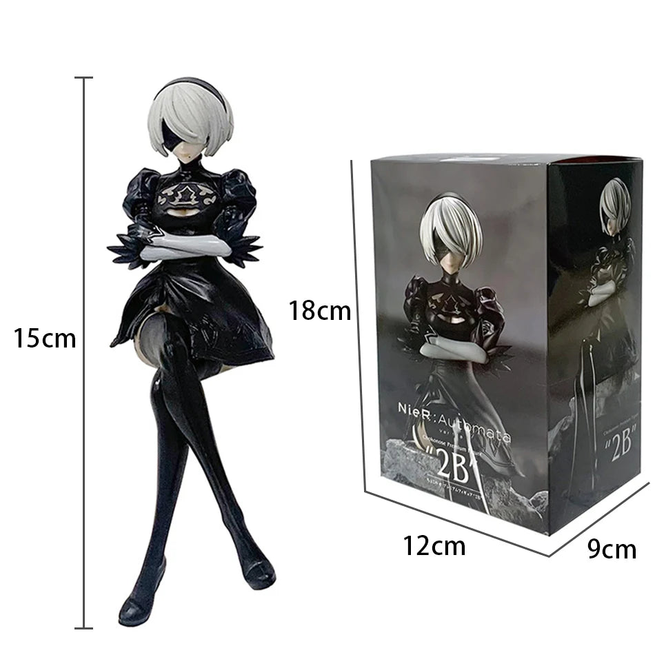 15CM NieR:Automata Yorha No. 2 Type B PVC Anime Action Figures Model Collection Ornament Anime Cartoon Model Toy Gift