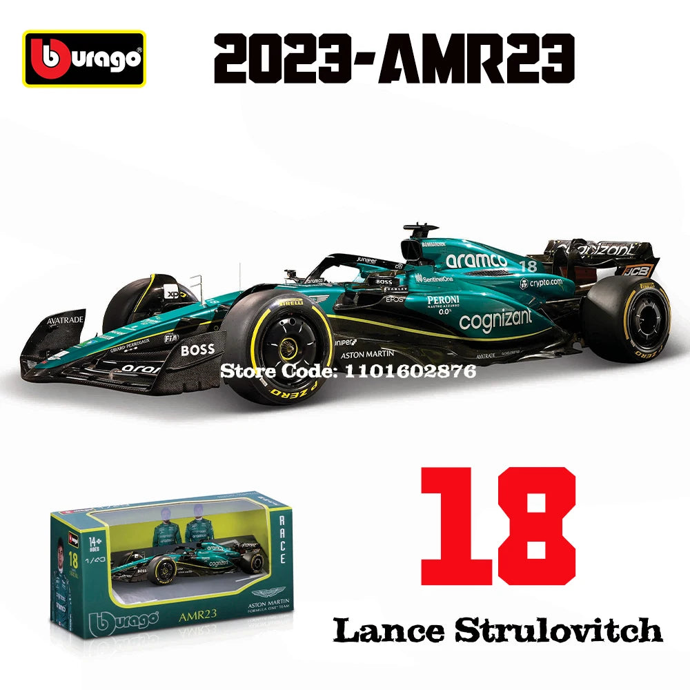 Bburago 1:43 P2 British GP Mclaren F1 MCL60 2023 #4 Lando Norris #81 Oscar Piastri Alloy Car Die Cast Model Toy Collectible