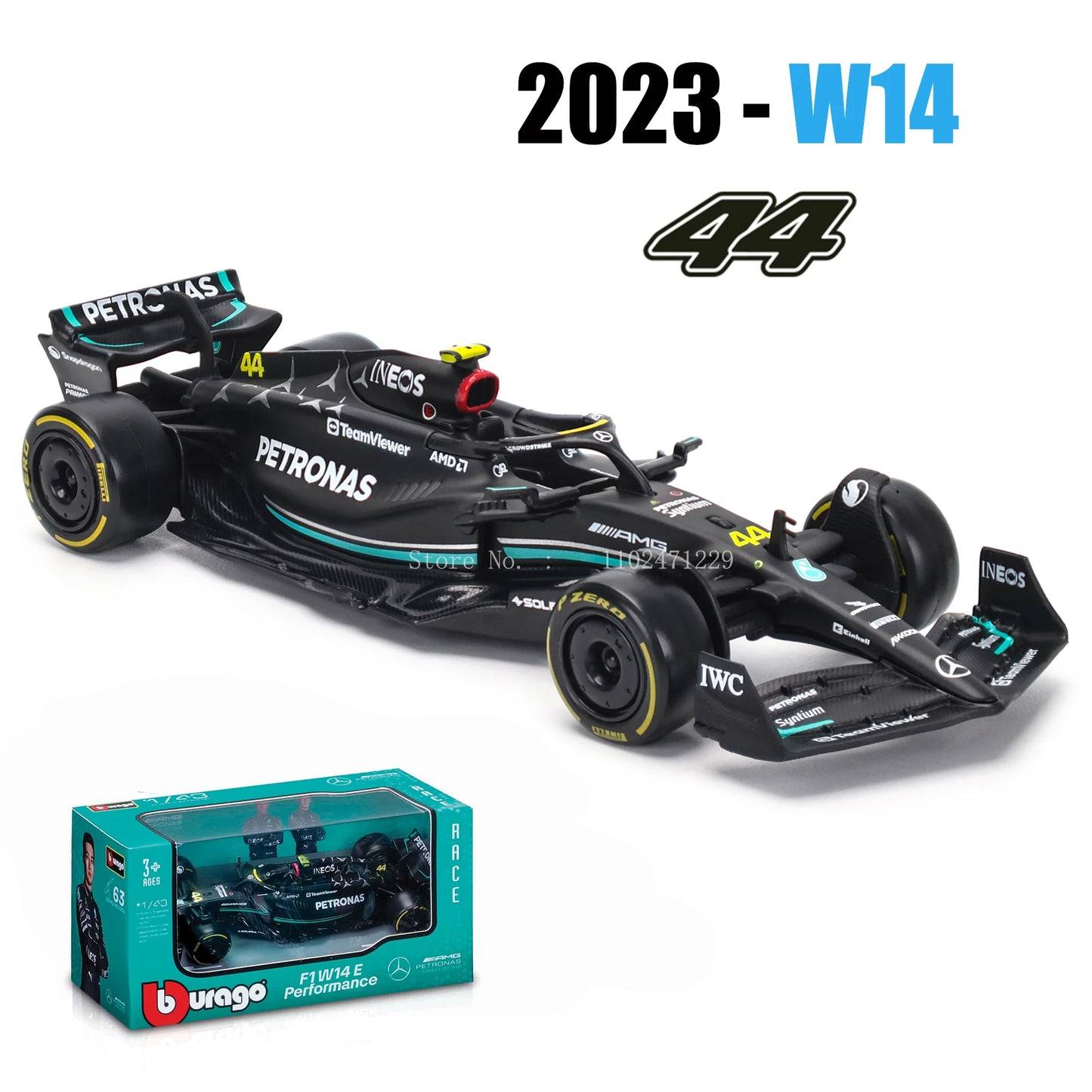 Bburago 1:43 P2 British GP Mclaren F1 MCL60 2023 #4 Lando Norris #81 Oscar Piastri Alloy Car Die Cast Model Toy Collectible