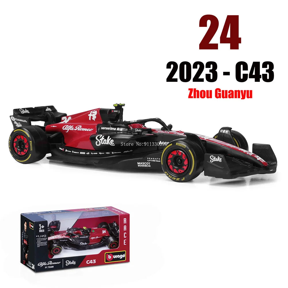 Bburago 1:43 P2 British GP Mclaren F1 MCL60 2023 #4 Lando Norris #81 Oscar Piastri Alloy Car Die Cast Model Toy Collectible