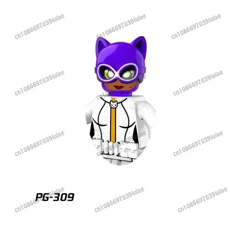 Super Hero Clown Poison Ivy Batman Harley Quinn Catwoman Robin Bricks Cartoon Character building block Boy Birthday PG103 PG129