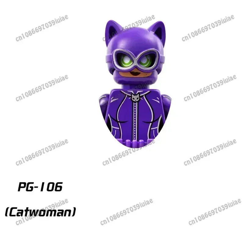 Super Hero Clown Poison Ivy Batman Harley Quinn Catwoman Robin Bricks Cartoon Character building block Boy Birthday PG103 PG129