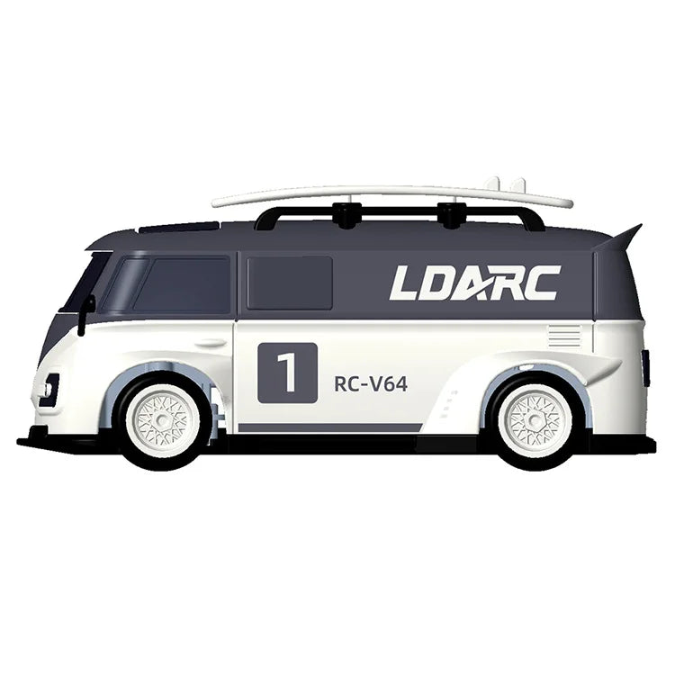 LDARC V64 1:64 RC Car Mini Model RTR Desktop Mini Bus Vehicle Van Remote Control Racing Car Custom Adults Kids Toys Gift