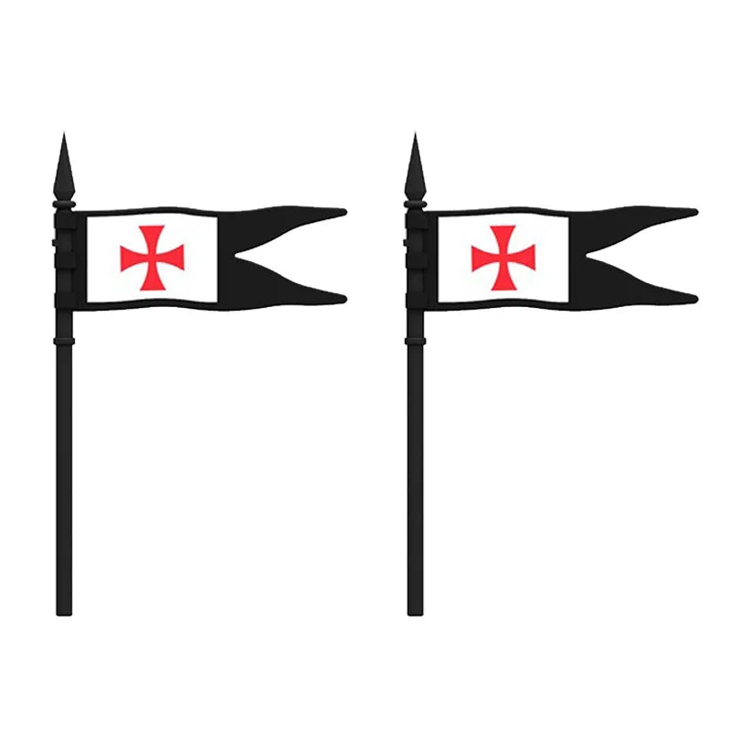 Medieval Knight Armored Troops Ancient Army Soldiers Mini Weapon Equipment Flag Model Building Blocks Kids Toys Birthday Gifts