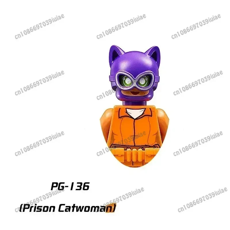Super Hero Clown Poison Ivy Batman Harley Quinn Catwoman Robin Bricks Cartoon Character building block Boy Birthday PG103 PG129