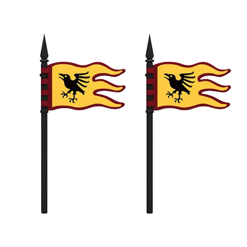 Medieval Knight Armored Troops Ancient Army Soldiers Mini Weapon Equipment Flag Model Building Blocks Kids Toys Birthday Gifts