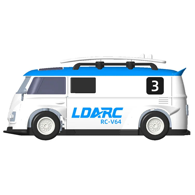 LDARC V64 1:64 RC Car Mini Model RTR Desktop Mini Bus Vehicle Van Remote Control Racing Car Custom Adults Kids Toys Gift