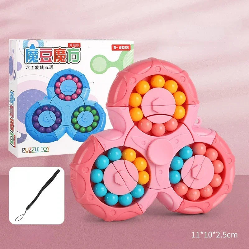 New Rotating Magic Beans Cube Creative Fidget Spinner Magic Cube Children Puzzle Educational Toys Kids Stress Relief Cube Toys