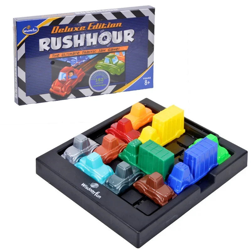 Puzzle traffic rush hour game racing rush hour car Interesting Road logical reasoning desktop game children's puzzle toys