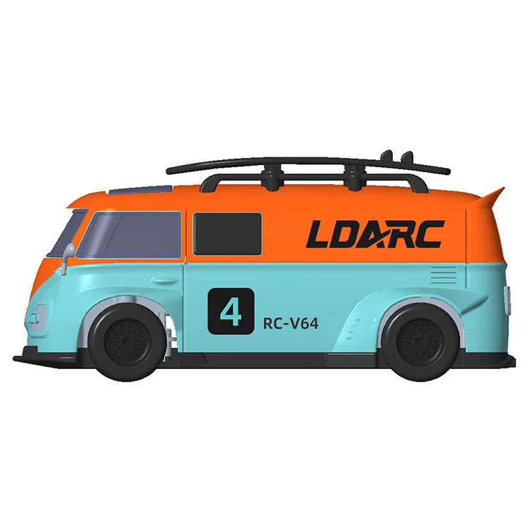 LDARC V64 1:64 RC Car Mini Model RTR Desktop Mini Bus Vehicle Van Remote Control Racing Car Custom Adults Kids Toys Gift