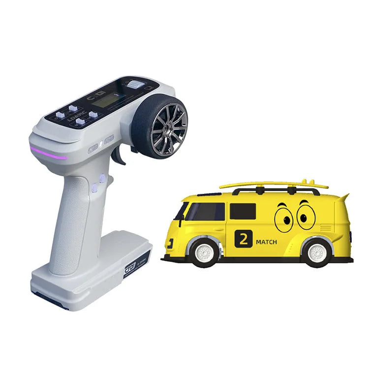 LDARC V64 1:64 RC Car Mini Model RTR Desktop Mini Bus Vehicle Van Remote Control Racing Car Custom Adults Kids Toys Gift