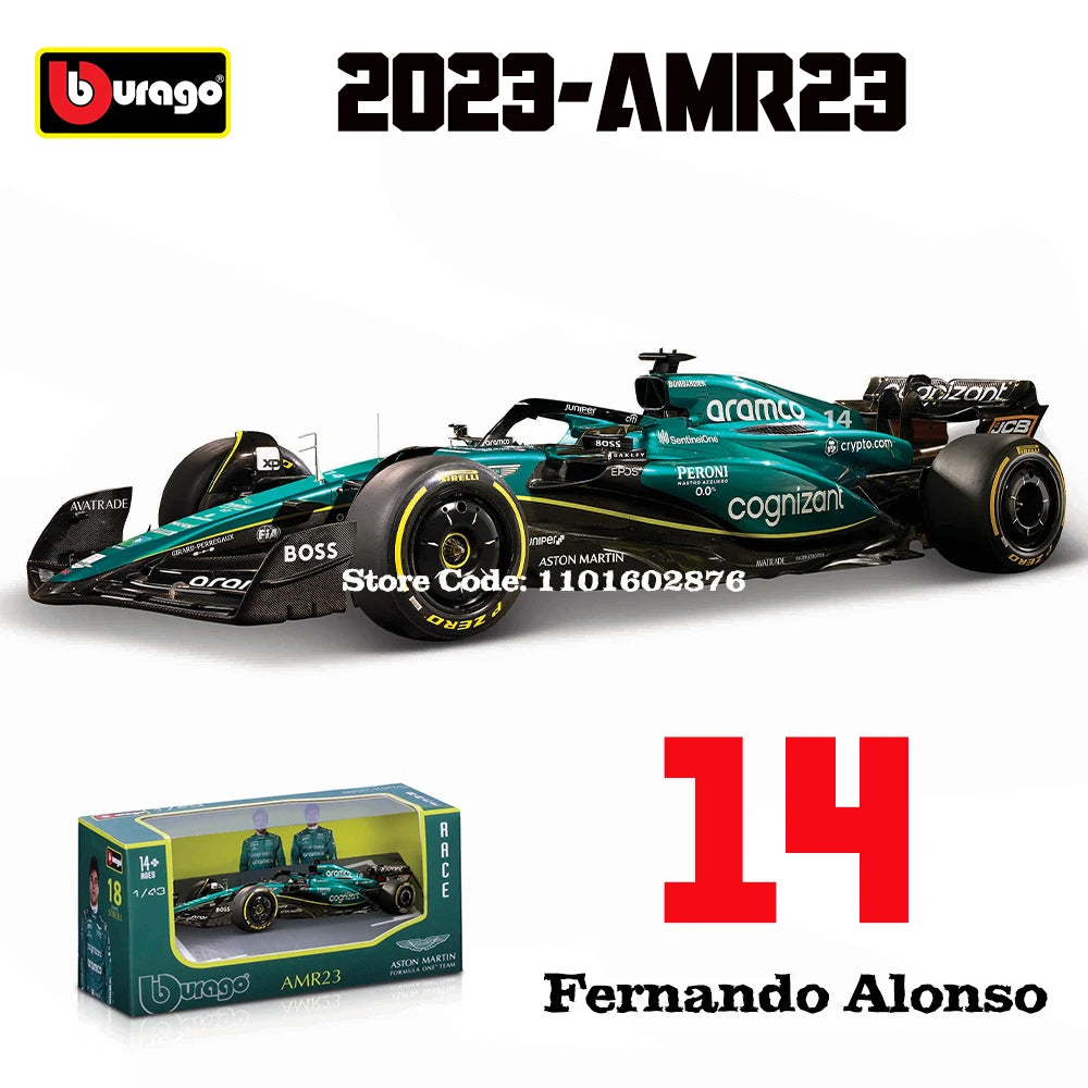 Bburago 1:43 P2 British GP Mclaren F1 MCL60 2023 #4 Lando Norris #81 Oscar Piastri Alloy Car Die Cast Model Toy Collectible