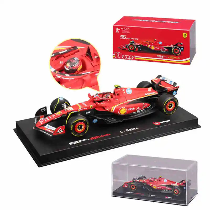 Bburago 1:43 2024 2023 F1 Scuderia Ferrari SF24 SF23 #16 lecler #55 sainz jr alloy luxury car die cast car model toy series