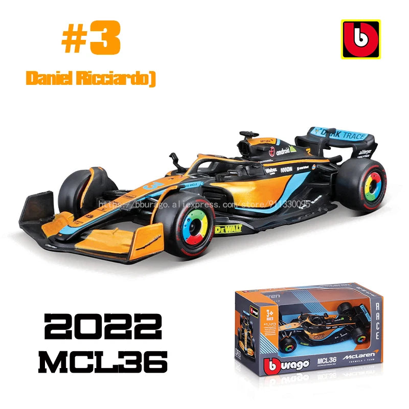 Bburago 1:43 P2 British GP Mclaren F1 MCL60 2023 #4 Lando Norris #81 Oscar Piastri Alloy Car Die Cast Model Toy Collectible