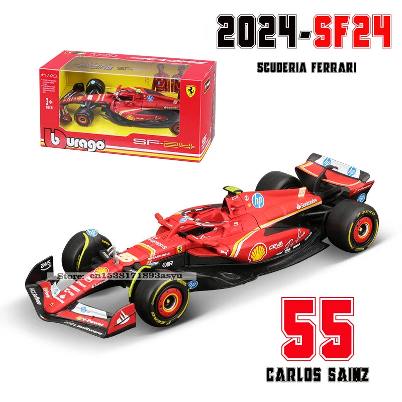Bburago 1:43 P2 British GP Mclaren F1 MCL60 2023 #4 Lando Norris #81 Oscar Piastri Alloy Car Die Cast Model Toy Collectible