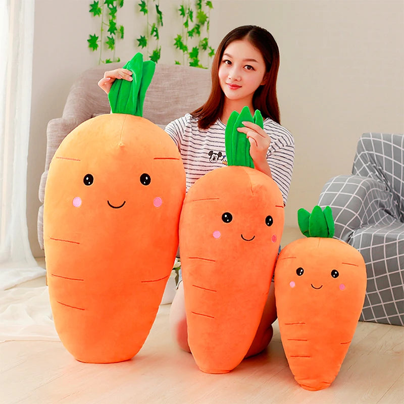 55/75/95CM Cretive Simulation Plant Plush Toy Stuffed Carrot Stuffed With Down Cotton Super Soft Pillow Lovely Gift For Girl