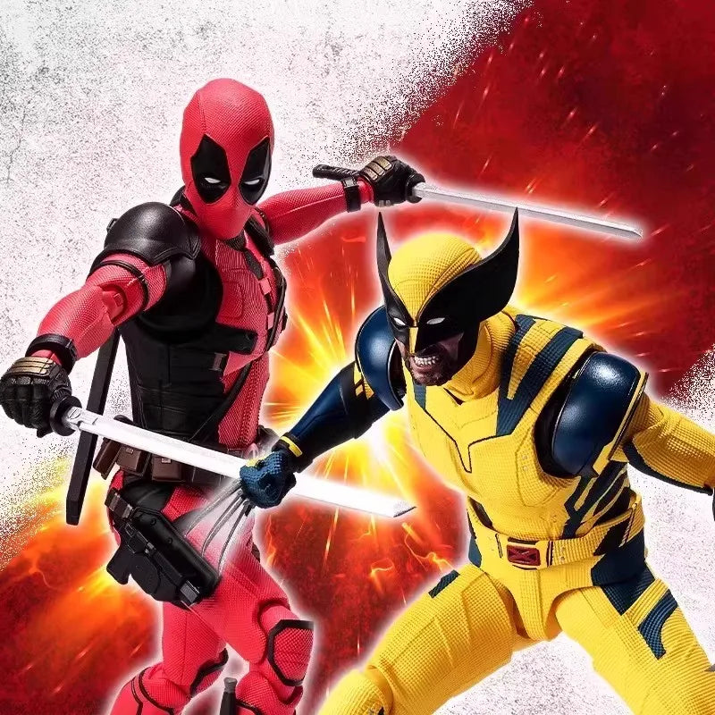 Ko Deadpool & Wolverine Action Figurine Toys 1:1 High Quality Dead Pool 3 Model Statue Doll Collectibles Gifts For Children