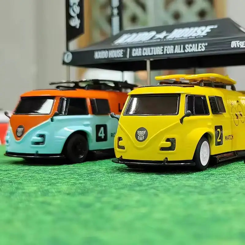 LDARC V64 1:64 RC Car Mini Model RTR Desktop Mini Bus Vehicle Van Remote Control Racing Car Custom Adults Kids Toys Gift