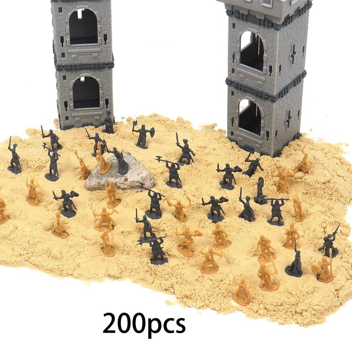 200Pcs Medieval Knight Soldier Men Battle Scene Role-Playing Gift