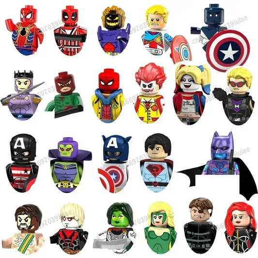 Super Hero Clown Poison Ivy Batman Harley Quinn Catwoman Robin Bricks Cartoon Character building block Boy Birthday PG103 PG129